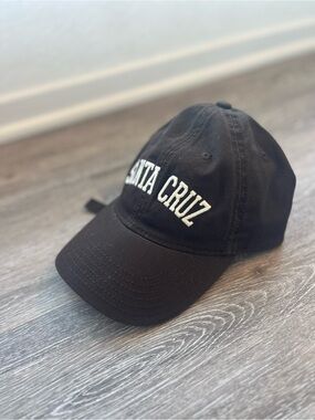 Legacy 92 Santa Cruz California Faded Black Strapback Dad Hat Embroidered Cap